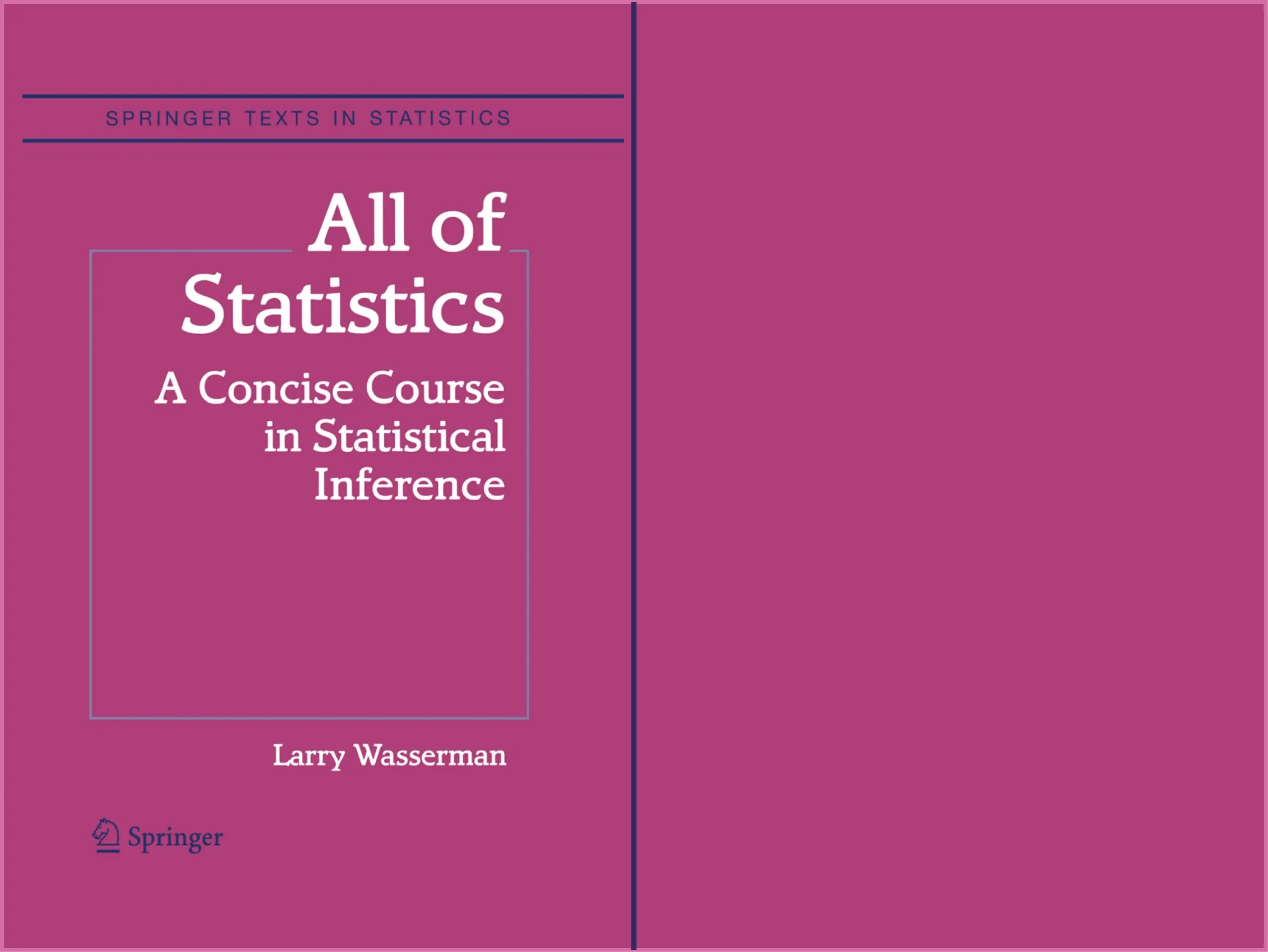 All of Statistics cover